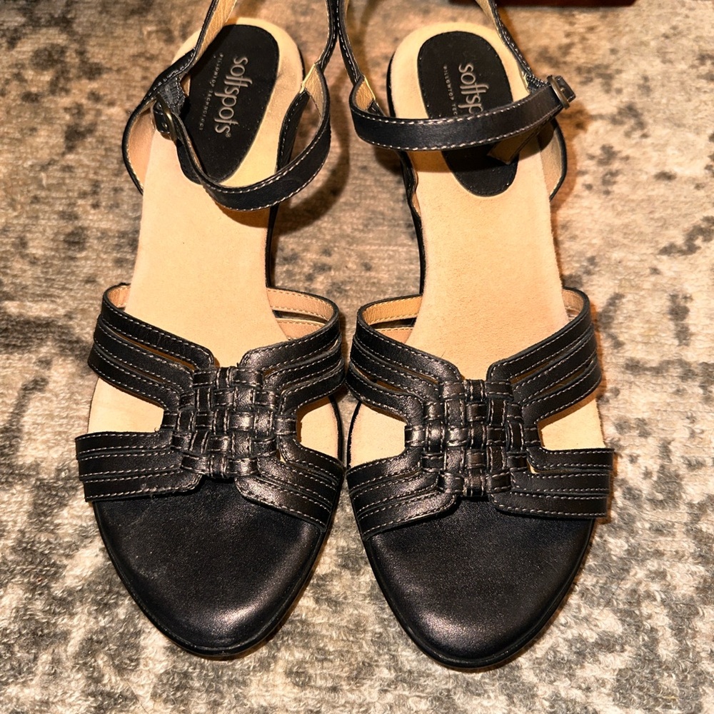 Softspots Women's Black Sandals